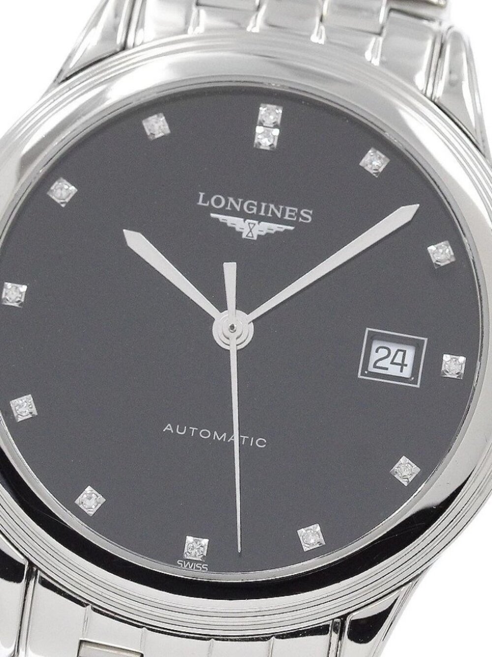 LONGINES Flagship L4.874.4 13P diamond date Black Dial Automatic Men's _957008